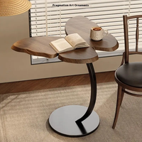 Table d'appoint moderne en bois massif en forme de papillon Nouvelle petite table basse nuage pour ménage salon chambre