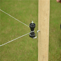 7mm verzinkte stalen houten paal schroef-in bobine isolator voor elektrische omheining draaibare katrol voor paardenhek INS037Y