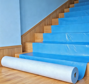 Rollos de <span class=keywords><strong>Fieltro</strong></span> Autoadhesivos Blancos No Tejidos para Protección de Pisos, Tapete Personalizado para Pintores, para Pintura al Óleo y Renovación del Hogar - Product Image 4