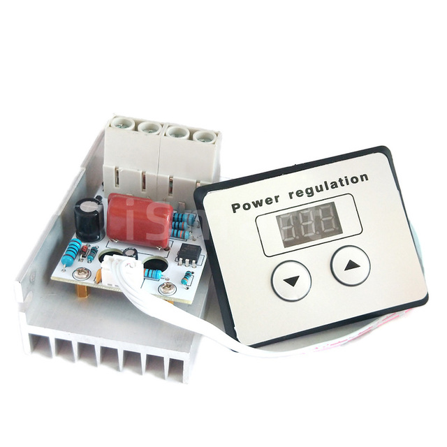 AC 220V 10000W SCR Digital Control Electronic Voltage Regulator Speed Control Dimmer Thermostat + Digital Meters Power Supply