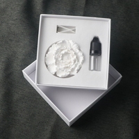 Diffuseur d'huiles essentielles en plâtre parfumé à la pivoine en porcelaine fait main, désodorisant pour voiture en céramique à clipser sur grille d'aération
