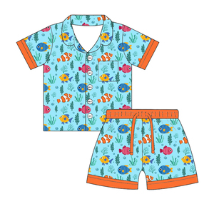 Milk Silk Casual Girls <b>Kids</b> <b>Pajama</b> Set Custom Print Breathable Short Sleeve Shirt & Shorts Sleepwear - Product Image 3