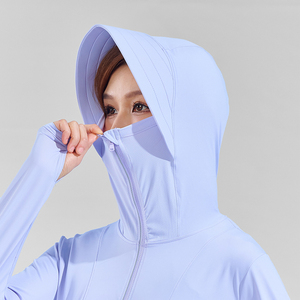 เสื้อป้องกันแสงแดด UPF 50+ สำหรับผู้ชายและผู้หญิง น้ำหนักเบา ระบายอากาศได้ดี แห้งเร็ว มีฮู้ด ป้องกันรังสียูวี เหมาะสำหรับการเดินป่า ตกปลา วิ่ง และกีฬากลางแจ้งอื่นๆ - Product Image 5