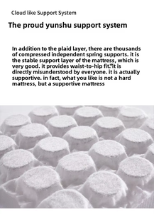 Colchón de Hotel de espuma viscoelástica de alta densidad YVT, tamaño súper único con resorte helicoidal de bolsillo, accesorio de cama cómodo - Product Image 5