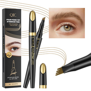Lápiz de Cejas de 4 Puntas, 5 Colores, Lápiz Líquido para Cejas Marrón Oscuro, Lápiz de Cejas Microblading, Lápiz de Cejas Impermeable, Cosméticos - Product Image 1