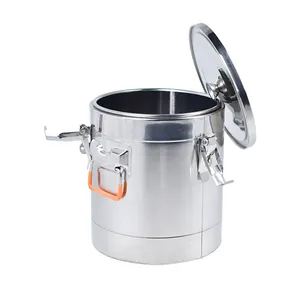 Stainless Food Carrier Big Bucket Preservation Barrel with Latches