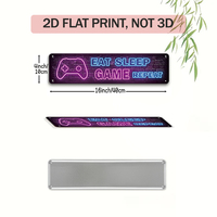 Letrero Metálico Estilo Neón para Gamers, con Diseño de Control de Videojuegos y Auriculares, Decoración de Pared para Sala de Juegos, Dormitorio, Hogar