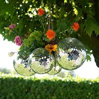 Boule disco géante de Noël en verre, ronde, en mousse, à paillettes, faite à la main, de haute qualité, 20-50 cm, couleurs personnalisables