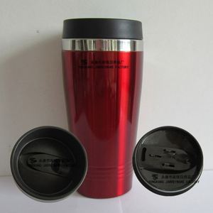 YONGKANG JARREYWARE FACTORY Stainless Steel Vacuum Tumbler Red Straight <b>Cup</b> With Lid Travel Mug Double Wall Insulated - Product Image 4