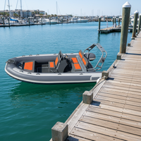 Nouveau design RIB 480 16 pieds Semi-rigide en fibre de verre/aluminium RIB Hypalon/PVC Bateaux pneumatiques