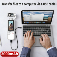 Cámara Digital 4K de Bolsillo Mini para Vlogging con Pantalla Táctil IPS de 2.0" y 180° °   Lente Dual Giratoria con Enfoque Automático y Seguimiento Facial OEM ODM