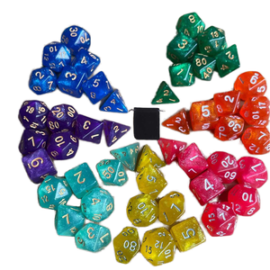 Juego de Dados Poliédricos Mini Ecológicos y Duraderos de 10 mm HS, D4-D20, de Plástico para Juegos de Rol Pequeños, DND - Product Image 2