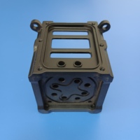 Boîtier carré creux avec oreilles de montage en alliage d'aluminium, de zinc et de magnésium, moulé sous pression par gravité, pour pièces de moteur et d'instrumentation