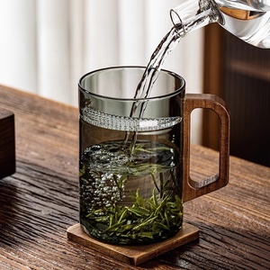 Tazas de Té de Vidrio <span class=keywords><strong>con</strong></span> Filtro en Forma de Media Luna, de Gran Capacidad, Transparentes, para Beber Té Verde <span class=keywords><strong>Chino</strong></span>, <span class=keywords><strong>con</strong></span> Tapa - Product Image 3
