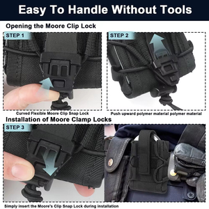 Porta manette tattico Molle marsupio aperto Top universale custodia ammanettatura grilli fondina marsupio cintura caccia accessori - Product Image 2