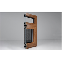 Ventanas Abatibles Interiores de Aluminio y Madera Compuesta Schomex con Accesorios, Resistentes al Viento y al Sonido, para Viviendas