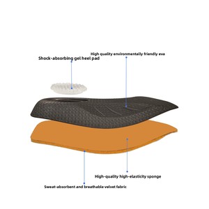 Semelles orthopédiques unisexe en EVA pour pieds plats, jambes en X/O, demi-semelles correctrices pour voûtes plantaires tombantes - Product Image 2
