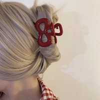 Jepit Rambut Gaya Korea Polka Dot Jepit Rambut Plastik Warna Natural Jepit Rambut Cakar Bunga Buatan Aksesoris Rambut untuk Anak Perempuan