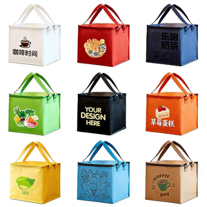 Tas Makan Siang Piknik Camping Lipat Kapasitas Besar Khusus, Tas Pendingin Keranjang Terisolasi Portabel Berguna dengan Logo - Product Image 6