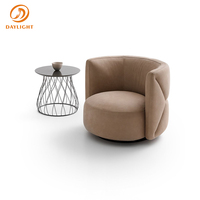 Fauteuil d'appoint moderne à dossier rond, fauteuil pivotant rembourré avec un design nœud papillon en tissu velours pour salon et chambre à coucher