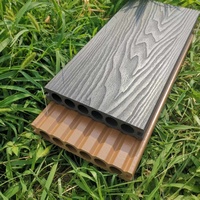 Planche de terrasse en WPC contemporaine pour extérieur, 18 mm, à emboîtement, imperméable, ignifuge, écologique, grain de bois 3D, pour jardin, balcon