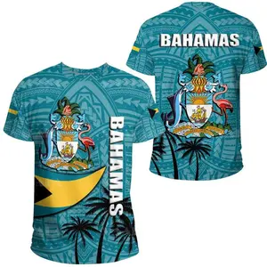 Bahamas bleu <span class=keywords><strong>Marlin</strong></span> emblème National impression 3D maille Fiber t-shirt haut été t-shirt hommes Streetwear manches courtes Sport t-shirt décontracté - Product Image 1