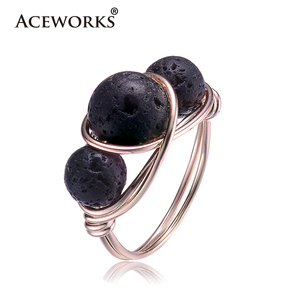 Bijoux d'aromathérapie ACEWORKS, bijoux personnalisés en pierre de lave, collier diffuseur d'huiles essentielles pour femmes - Product Image 2