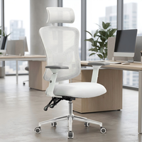 Chaise de bureau ergonomique réglable en maille, pivotante et moderne, pour la maison, le bureau, l'atelier et l'usage commercial