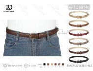 Women's 2.5cm Diamond <b>Stud</b> Pin Buckle <b>Belt</b> 110cm Casual Metal <b>Belt</b> - Product Image 3