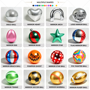 Balón de Fútbol Inflable Gigante con Espejo, Hermético, con Impresión de Bandera Nacional, Esfera Inflable con Bandera de Equipo de la Copa Mundial para Decoración - Product Image 6