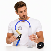 Système de pompe à vide pour l'amélioration masculine Lumi, pompe à vide pour l'agrandissement du pénis, jauge, 10 fréquences, étanche, massage, étirement, 9 x 1,75 pouces