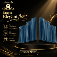 Support de rideau en métal robuste ANNIELU en forme de S, pour décoration de scène de mariage, toile de fond, événement, fête