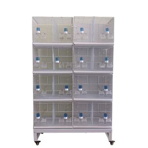 Grande cage d'élevage pour oiseaux d'amour multicouche mobile avec fermeture à bouton-pression, motif solide, design écologique - Product Image 1