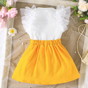 ชุดเดรสเด็กผู้หญิงน่ารักสไตล์หรูหราสำหรับฤดูร้อน ชุดเสื้อผ้าเด็กสองชิ้นแบบไม่มีแขน แต่งลูกไม้สไตล์งานปาร์ตี้ สำหรับเด็กผู้หญิงอายุ 4 ถึง 8 ปี - Product Image 2