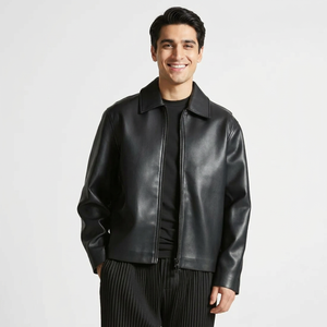 Genuine Sheepskin <b>Leather</b> <b>Jacket</b> <b>Men</b> Street Wear <b>Leather</b> <b>Jackets</b> Custom Color <b>Men's</b> <b>Leather</b> <b>jacket</b> for <b>men</b> - Product Image 1