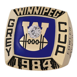 <span class=keywords><strong>CFL</strong></span> 1984 Winnipeg bombardieri blu calcio grigio coppa del campionato anello di moda maschile anello gioielli personalizzati all'ingrosso - Product Image 2