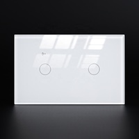 MEZEEN Interrupteur mural intelligent Wi-Fi 2 voies standard US, compatible avec les applications Tuya Smart Life