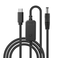 Cable de Carga PD Ajustable de 60W, Tipo-C a DC, con Voltaje Conmutable de 5V 20V 3A, Cable de Alimentación con Activación