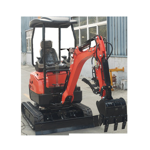 รถขุดตีนตะขาบขนาดเล็ก สีแดง อเนกประสงค์ สำหรับงานเกษตร พร้อมหลังคา - Product Image 3