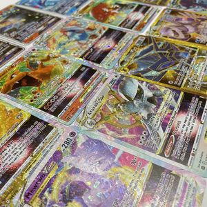 Tarjetas TCG de <span class=keywords><strong>Pokemon</strong></span> V Vmax Vstar EX GX DX, lote de tarjetas de arte completo con diamantes brillantes e impermeables, lote básico de tarjetas raras, 55 Uds. - Product Image 4
