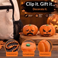 Nouveau Porte-clés Clicker Minimaliste Anti-stress en PLA Écologique Citrouille et Fantôme Effrayants pour Farces d'Halloween