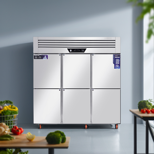 Kinh Tế sáu cửa tủ lạnh thương mại lớn đôi nhiệt độ khách sạn tủ đá cho nhà bếp sử dụng - Product Image 4