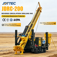 Foreuse à circulation inverse JDT JDRC-200 à double paroi, haute efficacité, précise et stable, sur chenilles, pour puits d'eau