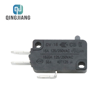 Micro-interrupteur en plastique 125V/250V 16A avec borne à souder, certifié CQC pour usage électronique et industriel