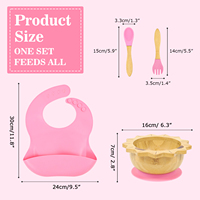 Assiette à dessert pour bébé Plat pour enfant Bol à succion en bambou pour bébé Ensemble animal Assiette en bambou pour mouton Bol