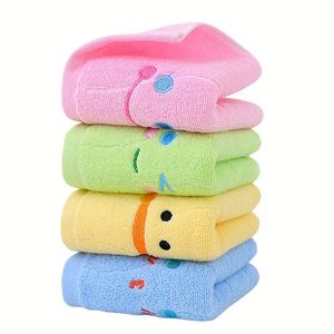 Serviettes de toilette pour enfants en coton 100% uni, antimicrobiennes, pour la salle de bain, ensemble de serviettes brodées pour enfants, vente en gros - Product Image 2