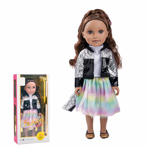 Nouvelle poupée en vinyle PVC de 18 pouces, poupées de mode pour filles, ensemble cadeau éducatif pour Noël et anniversaire - Product Image 6