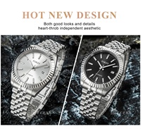 Montre mécanique automatique pour homme, de luxe, en acier inoxydable, lumineuse, mouvement NH35, étanche 5 ATM, 22 mm, vente en gros 2026
