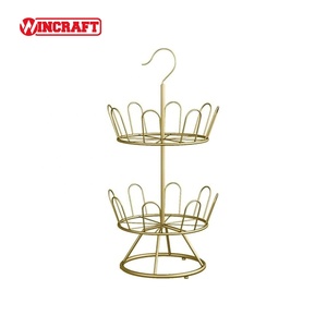 Zapatero <span class=keywords><strong>de</strong></span> Acero <span class=keywords><strong>de</strong></span> <span class=keywords><strong>Doble</strong></span> Capa para Baño, Sala <span class=keywords><strong>de</strong></span> Estar y Dormitorio - Diseño Redondo Moderno que Ahorra Espacio - Product Image 1