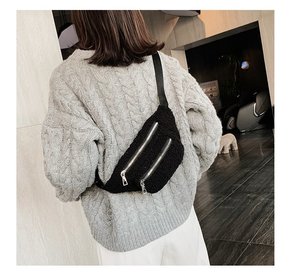 Personalizado Casual <span class=keywords><strong>oso</strong></span> <span class=keywords><strong>de</strong></span> peluche <span class=keywords><strong>de</strong></span> felpa bandolera <span class=keywords><strong>riñonera</strong></span> bolsa <span class=keywords><strong>de</strong></span> pecho Otoño/Invierno cierre <span class=keywords><strong>de</strong></span> cremallera moda para niñas señora estilo - Product Image 6